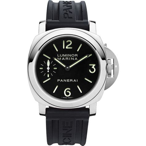 panerai luminor black rubber bracelet watch|pre owned panerai luminor marina.